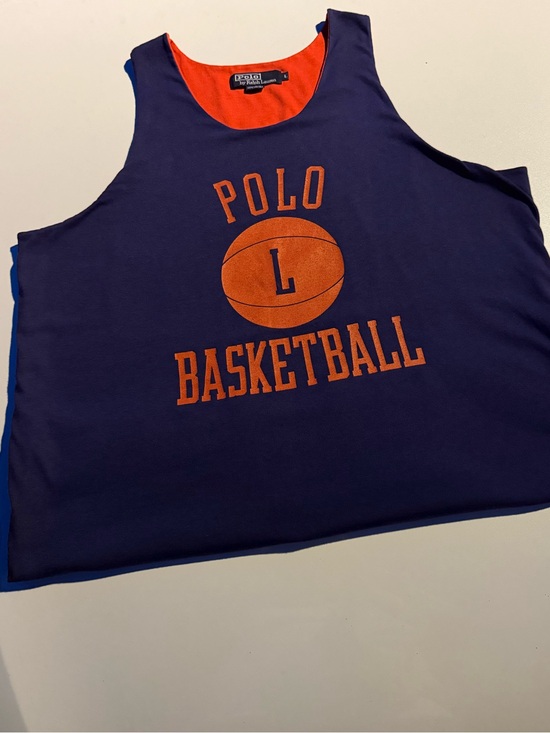 Ralph Lauren Other - Vintage RARE Polo Ralph Lauren Navy and Orange Polo Basketball Tank Top
